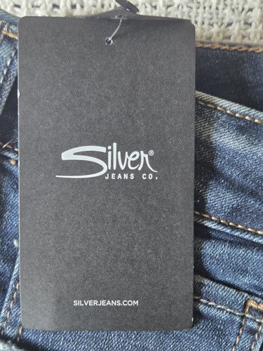 SILVER Jean Co Elyse Plus Size Comfort Fit Mid Rise Straight Leg Womens 20 NWT - Picture 9 of 12