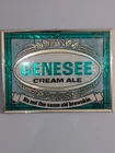 Vintage Genesee Cream Ale Mirror Glass Sign 16x12 rare beer bar framed