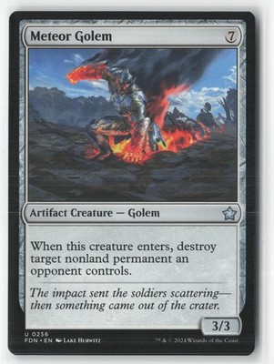 Meteor Golem 256 Uncommon Foundations Magic: The Gathering Near Mint