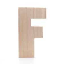 Wood Letter F Chunky 8 inch Wooden Letters for Wall Decor Crafts Project