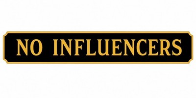 Nantucket No Influencers Sign - Sticker