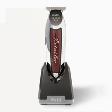 Wahl Pro Cordless Trimmer 5-Star Detailer 8171 Li Ion Wide T-Blade Silver Red