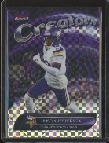 2025 Topps Finest JUSTIN JEFFERSON Creators X-Fractor Refractor Vikings JA247
