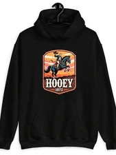 HOOEY 1872 Rodeo Legend Western Cowboy Hooded Sweatshirt - Vintage Bucking Horse