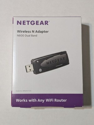 NETGEAR Wireless N Adapter N600 Dual Band / New / + 2 opened untested adapters