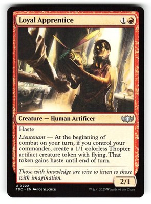 Loyal Apprentice #222 (NM) (U) (TDC) Magic MTG