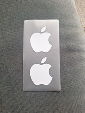Genuine OEM Apple White Logo Sticker Decal Set