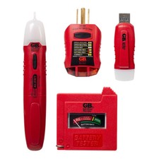 Gardner Bender Household Electrical Tester Kit; Battery, GFCI, Small, Red