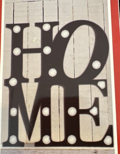 VTG Marquee "HOME" Light Up Wall, Shelf, Room-Decor LED WORDS NEW IN BOX Flaw - Picture 2 of 24