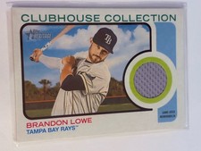 Brandon Lowe 2022 Topps Clubhouse Patch Card #CC-BL Tampa Bay Rays