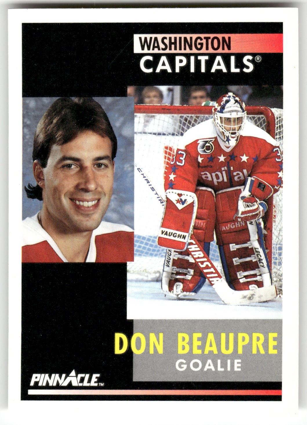 1991-92 Pinnacle #148 Don Beaupre Washington Capitals