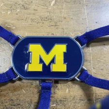 NUYU University of Michigan Wolverines Demi Nukini Bra Contrast Mesh Dog Tag 34B