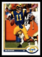 Jim Everett 1991 Upper Deck #164 Los Angeles Rams FOOTBALL *081