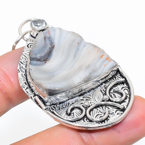 Arc-en-Ciel Feu Gemme Topaze 925 Argent Pendentif BT-1