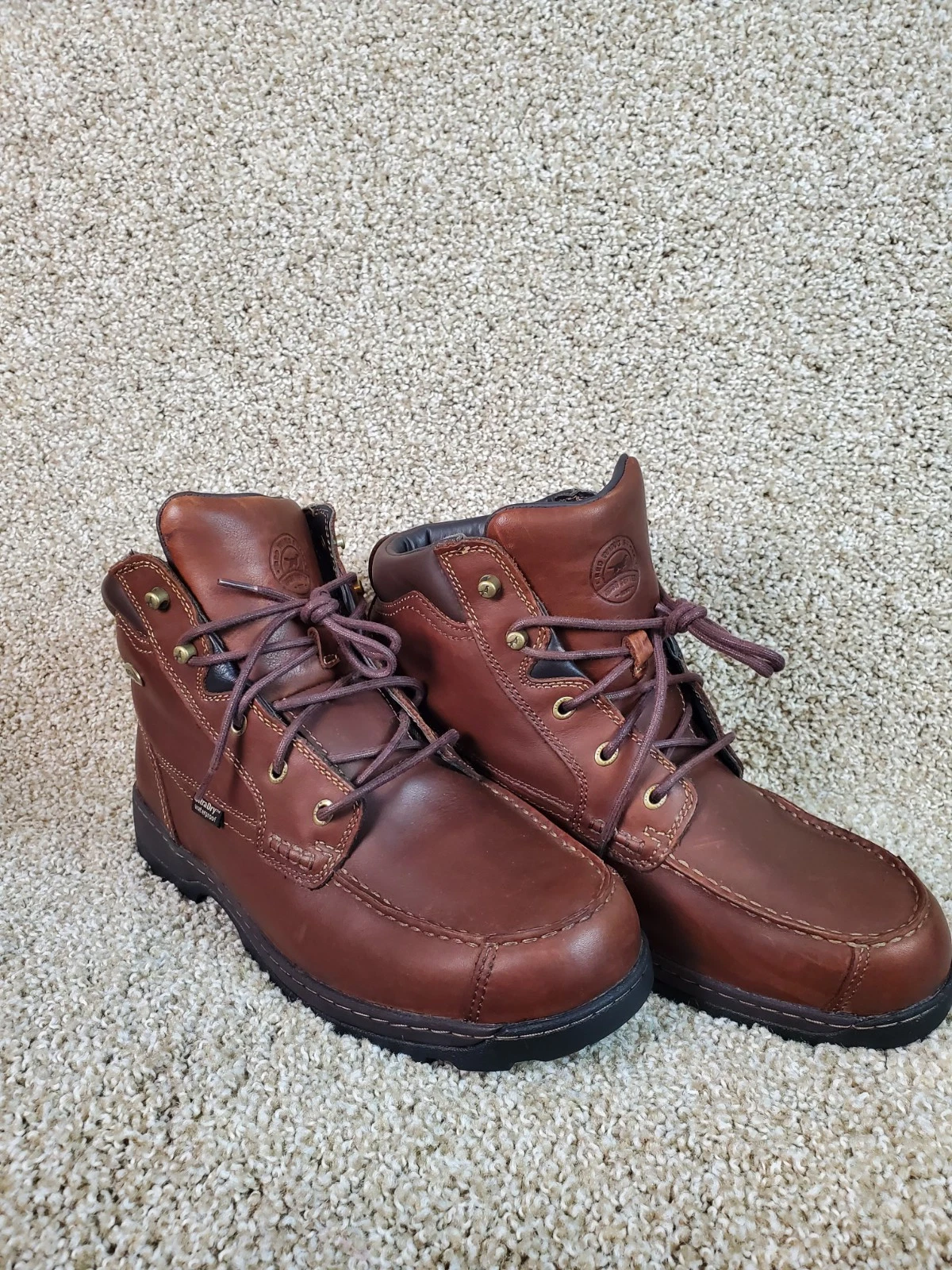 RED WING Irish Setter Hunting Fishing Boots- Lace-Up Brown Leather USA Sz 13 2E