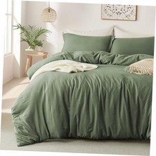 Duvet Cover King Ultra Soft King 104"x90" 02 - Olive Green No Comforter 