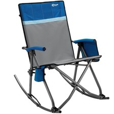 Oversized Folding Rocking Camping Chair Portable Outdoor Rocker with High Bac...