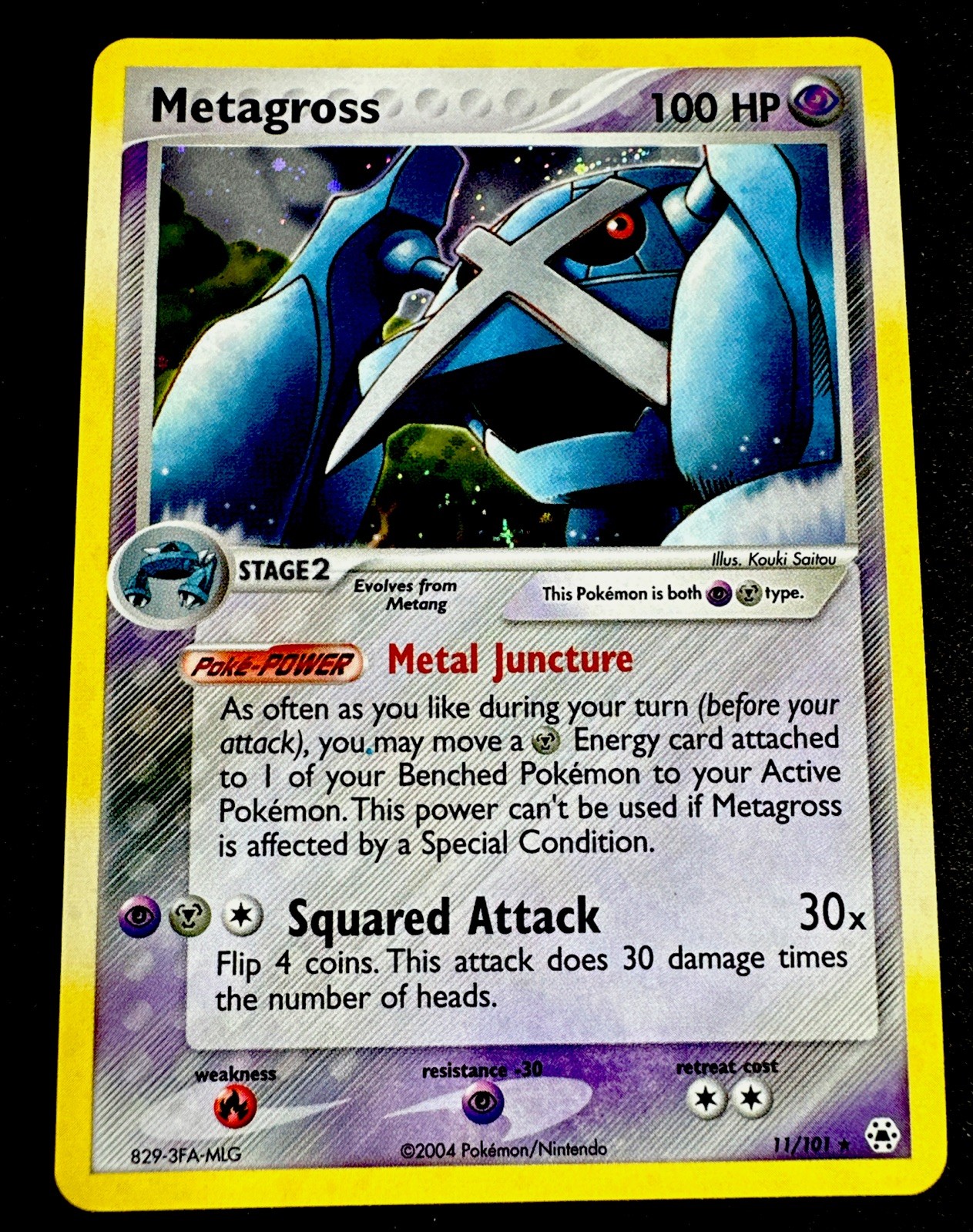 Metagross 11/101 NM Holo Rare Pokemon TCG English Card ex Hidden Legends Near
