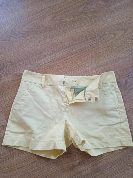 Women Shorts Yellow Cotton 40
