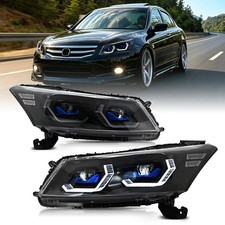 Led Headlights For Honda Accord 2008-2012 Sedan Sequential Animation Front Lamps