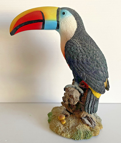 Tropical Colorful Resin Toucan Bird 9.25 Inches