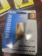 NEW Defender Security Wood Window Lock Flip Lock 2 Brass Plated Steel