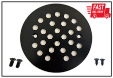4-1/4Inch Round Shower Drain Cover Black Replacement Screw-in Shower Floor Dr...