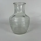Vintage Anchor Hocking Ribbed Beehive Glass Jar Pitcher Carafe 9.25"