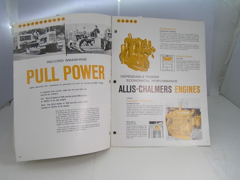 VINTAGE c1950 ALLIS-CHALMERS INDUSTRIAL CRAWLER TRACTORS BROCHURE TE-120/643