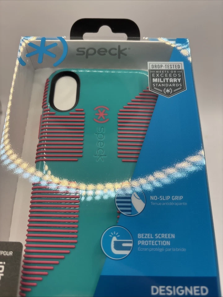 Speck CandyShell Grip Cell Case iPhone X - Blue/Bubblegum Pink *NEW* - Image 4 of 4
