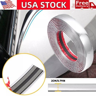 16Ft Chrome Auto Molding Trim Bumper Window Door Body Side Decorative Strip 3/4''