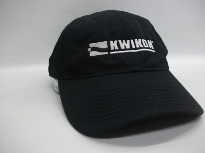 Kwikon Multi Link Form Stubby Hat Black Hook Loop Baseball Cap
