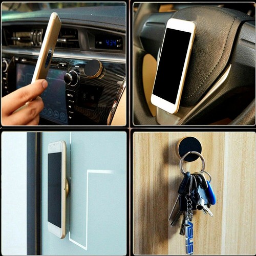 8 pièces autocollant plaque métallique remplacer pour support de téléphone portable magnétique montage de voiture magnétique - Photo 10 sur 12