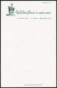 Vintage Letterhead Holiday Inn Motel Sign Pictured Corpus
