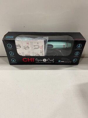CHI Spin N Curl 1'' Ceramic Rotating Curler In Blue