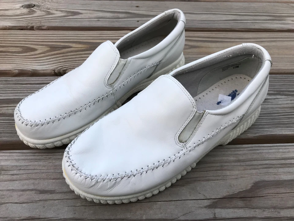 Spring Step Women Shoe Darla White Leather Upper Loafer Size 10M - Image 4 of 4