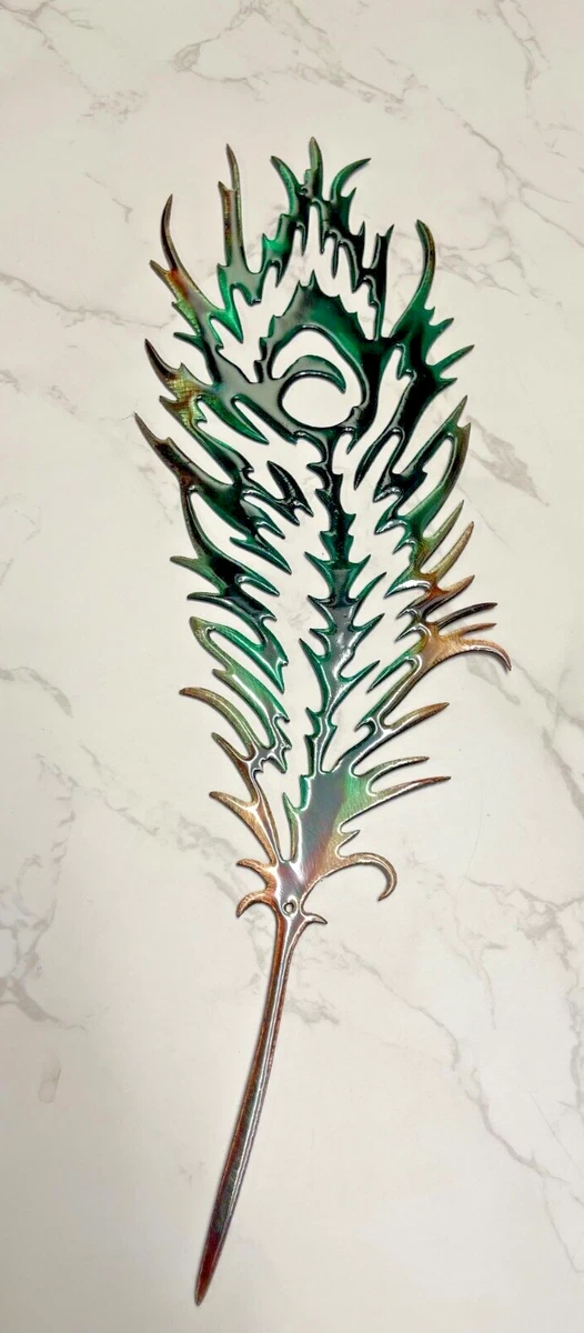 Peacock Feather Wall Decor Metal