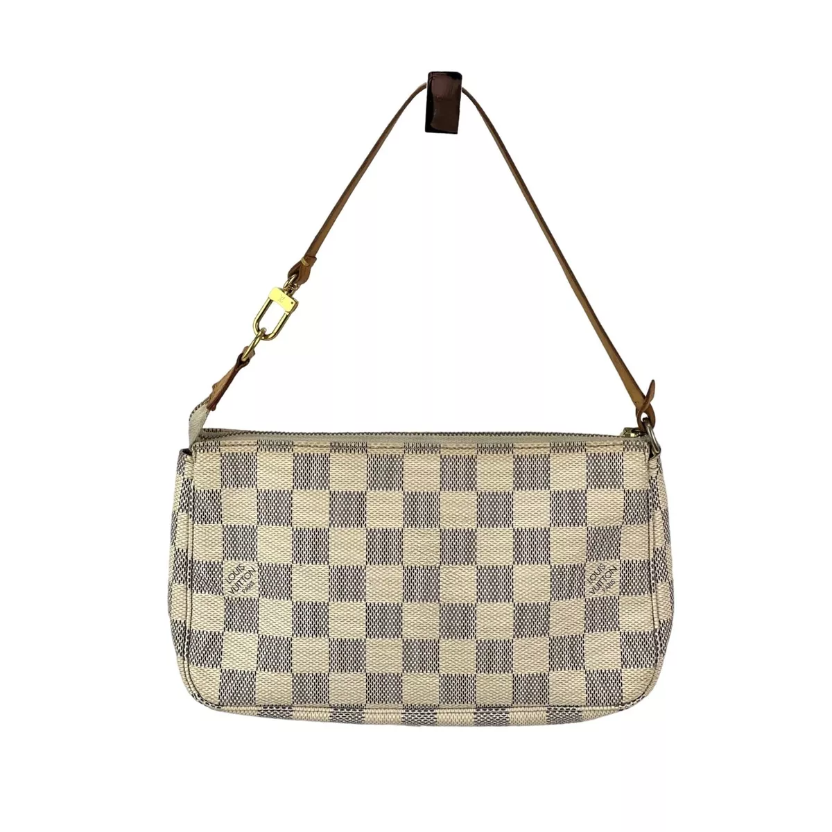 Pochette Accessoires Damier Azur Canvas - Women - Small Leather