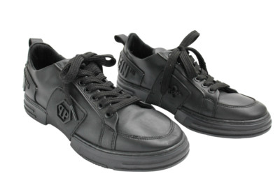 Philipp Plein Schuhe Herren Eu 40 Logo Aufdruck Metall Einzelheiten Schnürschuhe