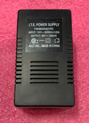 Ault ITE PoE Injector P48480250A01RG 48V 0.25A 12W 802.3af IP Phone CCTV
