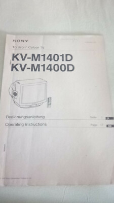 Sony Bedienungsanleitung KV M1401D / M1400D Color TV (#1986) Trinitron Colour TV