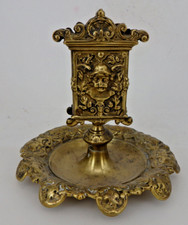 Historismus Tischst&auml;nder f&uuml;r Streichholzschachtel Bronze um 1880 (99724)