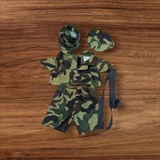 Build-A-Bear Workshop Camo Outfit With Helmet & Belt