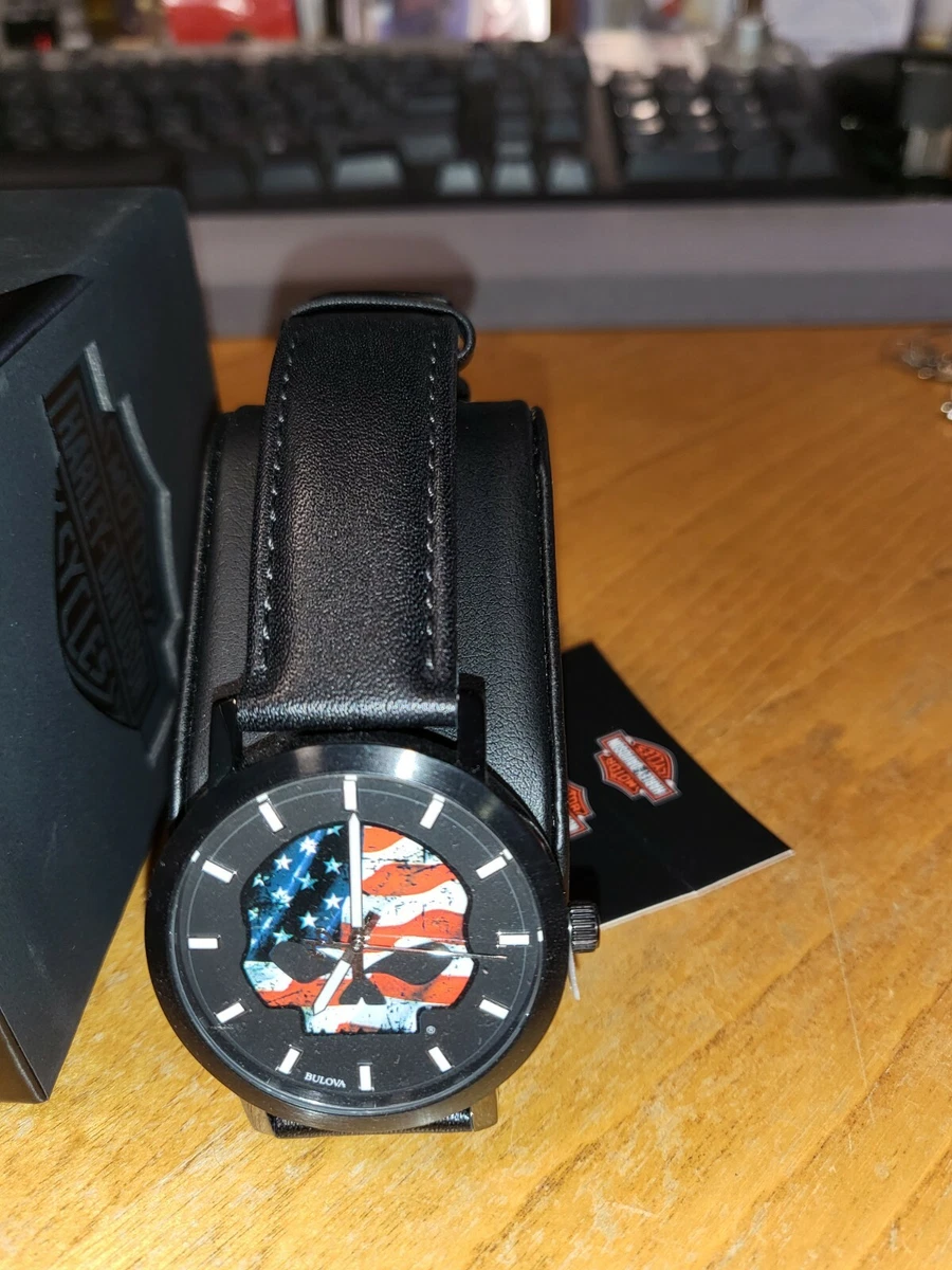 Harley davidson hotsell watch leather strap