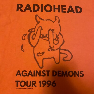 Bootleg Vintage Radiohead T Shirt XL Single Stitch Against Bootleg Vintage Radiohead T Shirt XL Single Stitch Against