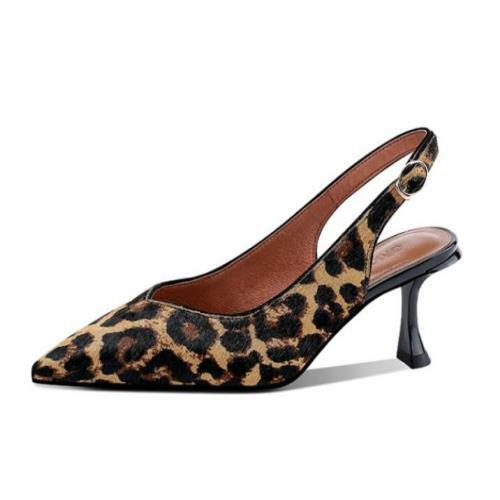 leopard kitten heel sandals