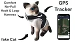 Cat GPS Tracker Locator Vest with Integrated 4G GPS Tracker - Small Breeds