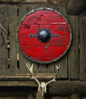 Viking Shield Medieval Ragnar Lothbrok Authentic Battleworn