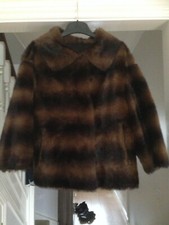 Miss Sixty Faux Fur Coat Uk Size 8/10