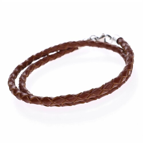 Повязка на руку Lederhalskette geflochten braun Edelstahl 3 мм 4 мм 17-80 см унисекс 1790₽